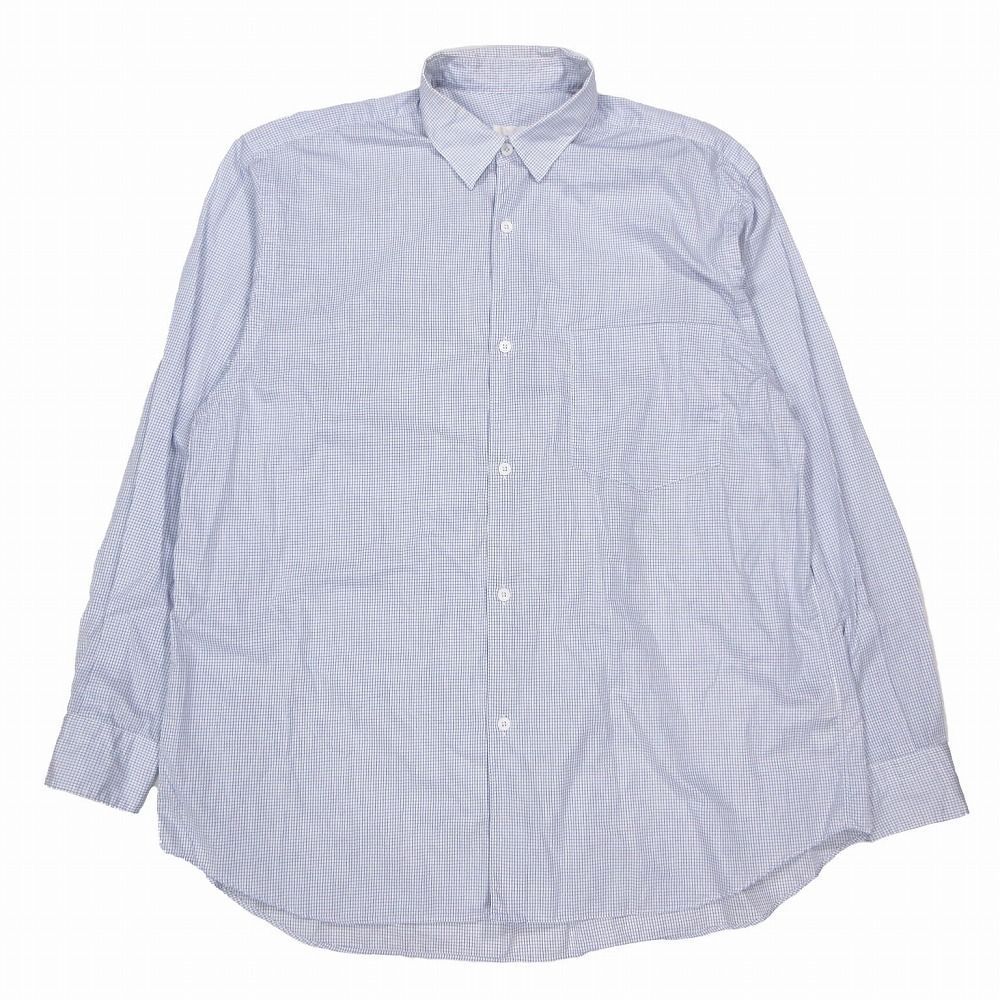 21ss COMOLI コモリ ポプリン シャツ グラフチェック 長袖サイズ2 21ss COMOLI コモリ ポプリン シャツ グラフチェック柄 長袖