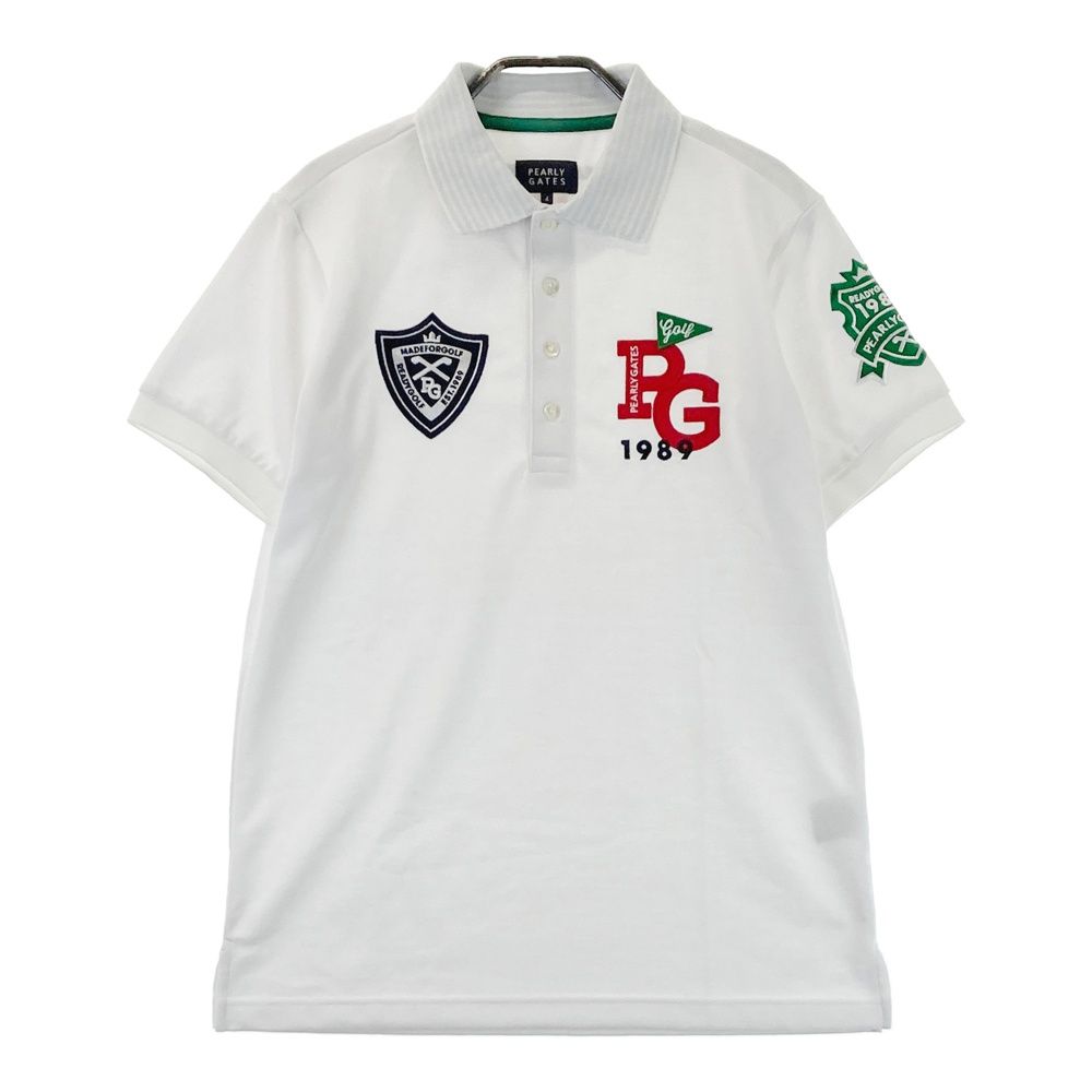 サイズ 4 PEARLY GATES パーリーゲイツ 半袖ポロシャツ ホワイト系 240101467100 ゴルフウェア メンズ ストスト