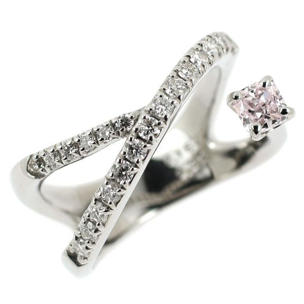 ４℃のルビーとダイヤのピンキーリング♡ Pt950 MYSTERIOUS HEART RUBY PINKIE RING(2XR0243)Pt950 ピンキー
