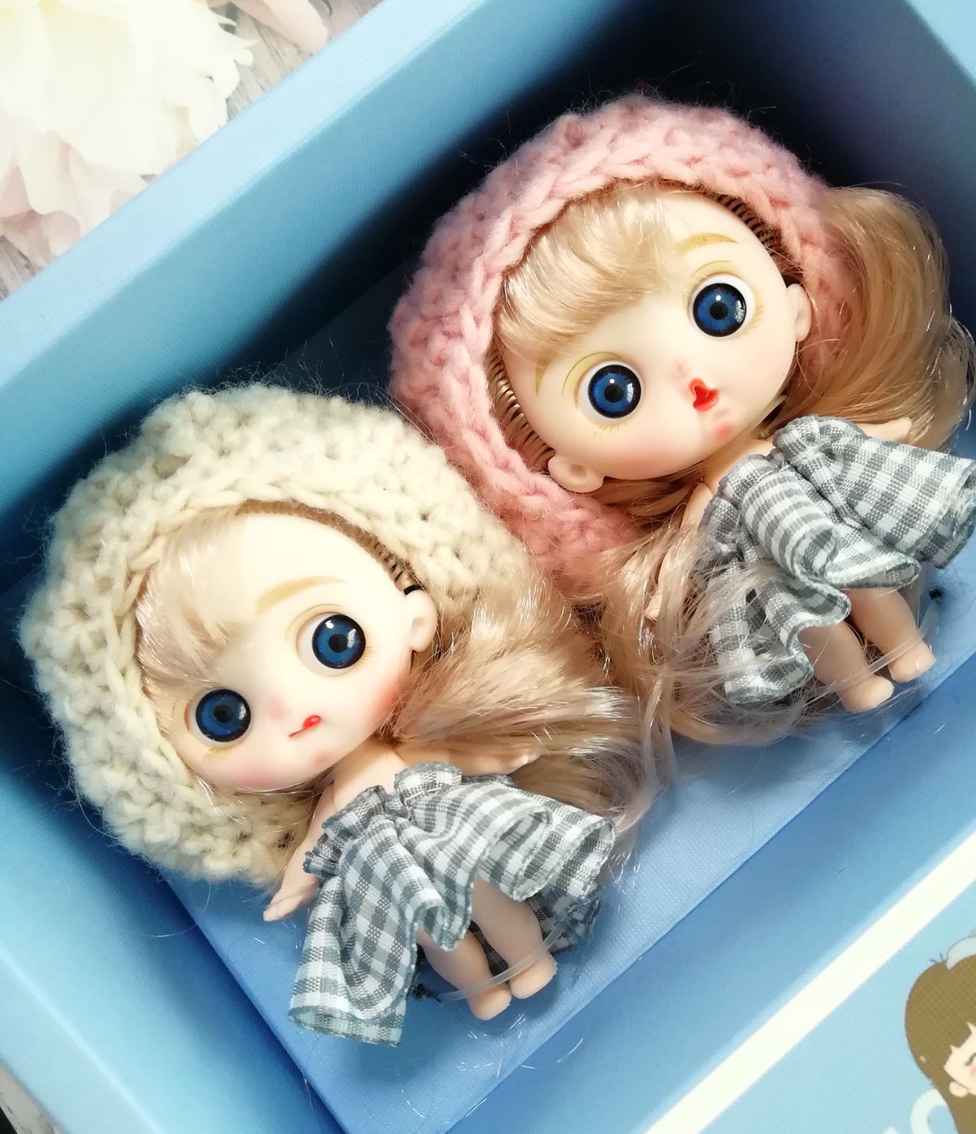 ミニドール 1/12サイズ 10cm bjd 球体関節人形2体セット♪ - メルカリ
