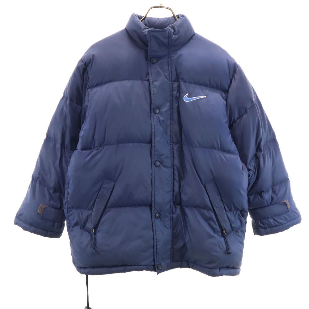 ナイキ 90s 00s 白タグ オールド ダウンジャケット M 10-12 ネイビー NIKE キッズ