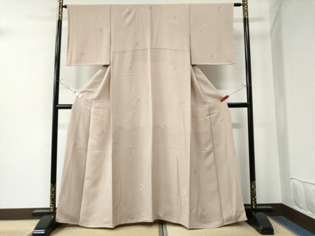 平和屋着物 上質な小紋 総刺繍 草花丸文 正絹 CAAW8374yc