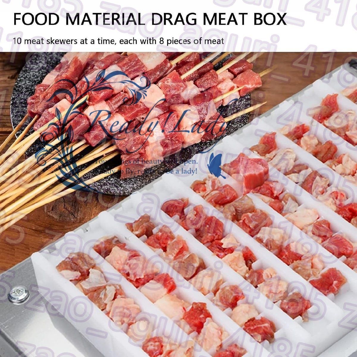 バーベキューケバブメーカーボックス バーベキュー肉糸串マシン