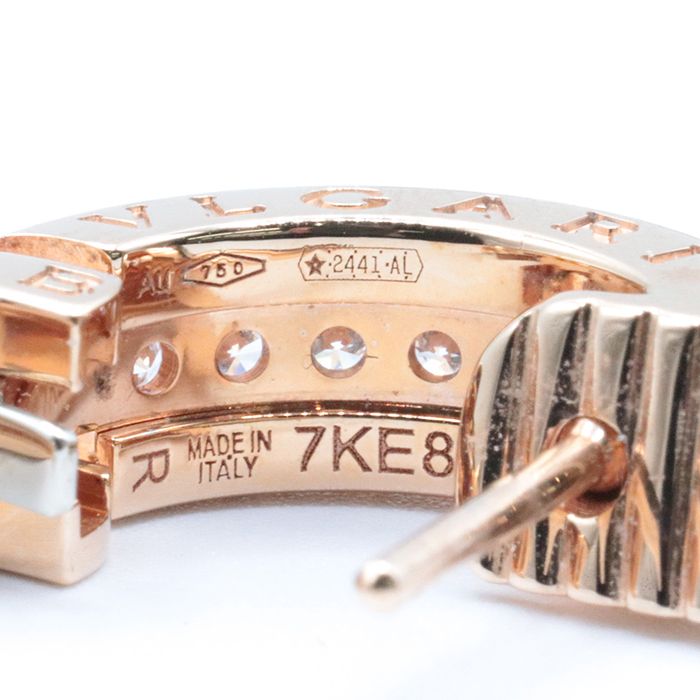 美品】 BVLGARI ブルガリ B-zero1 スモールフープイヤリング