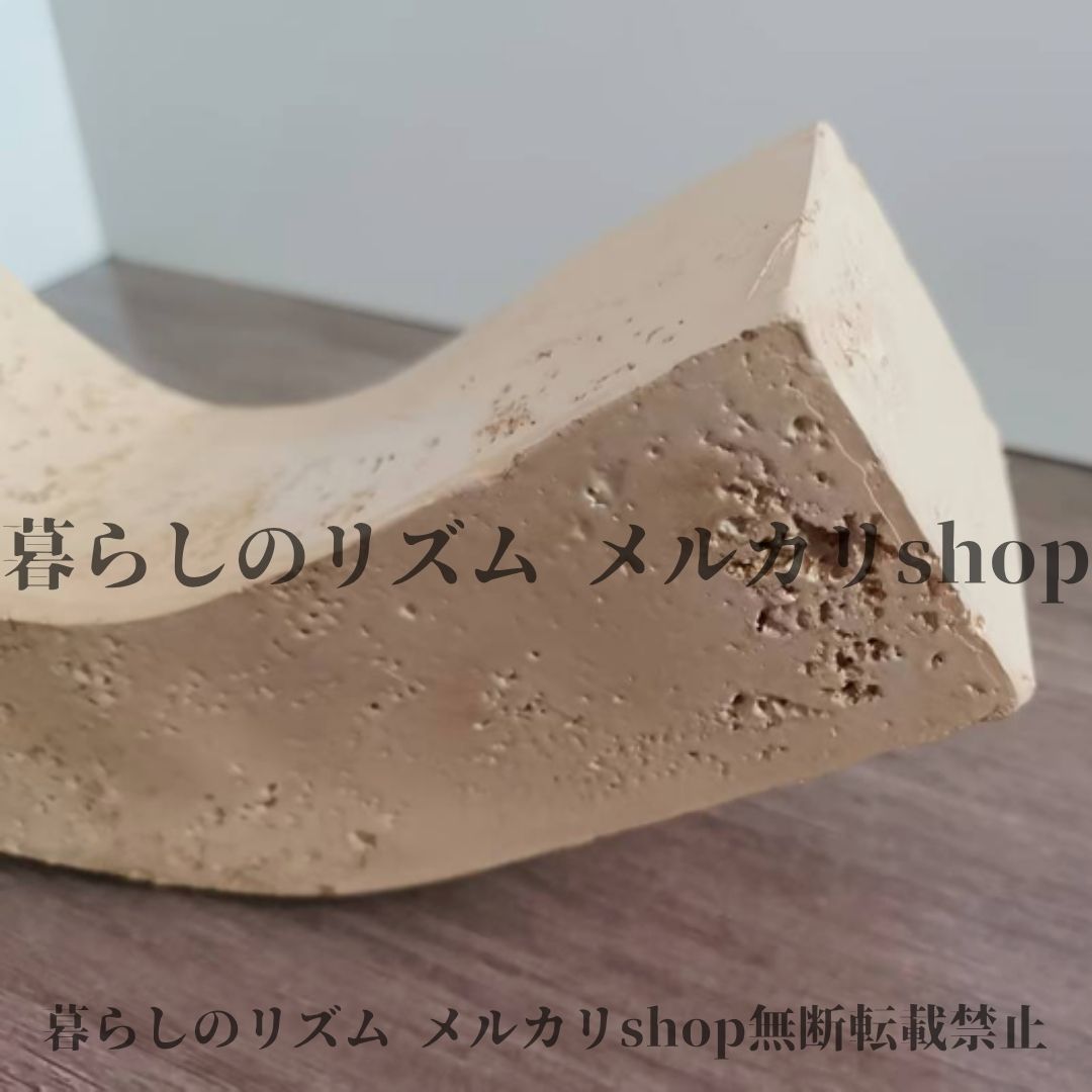 オブジェ 和風 ジオメトリックレジン彫刻 手作り 天然木目調 リビング