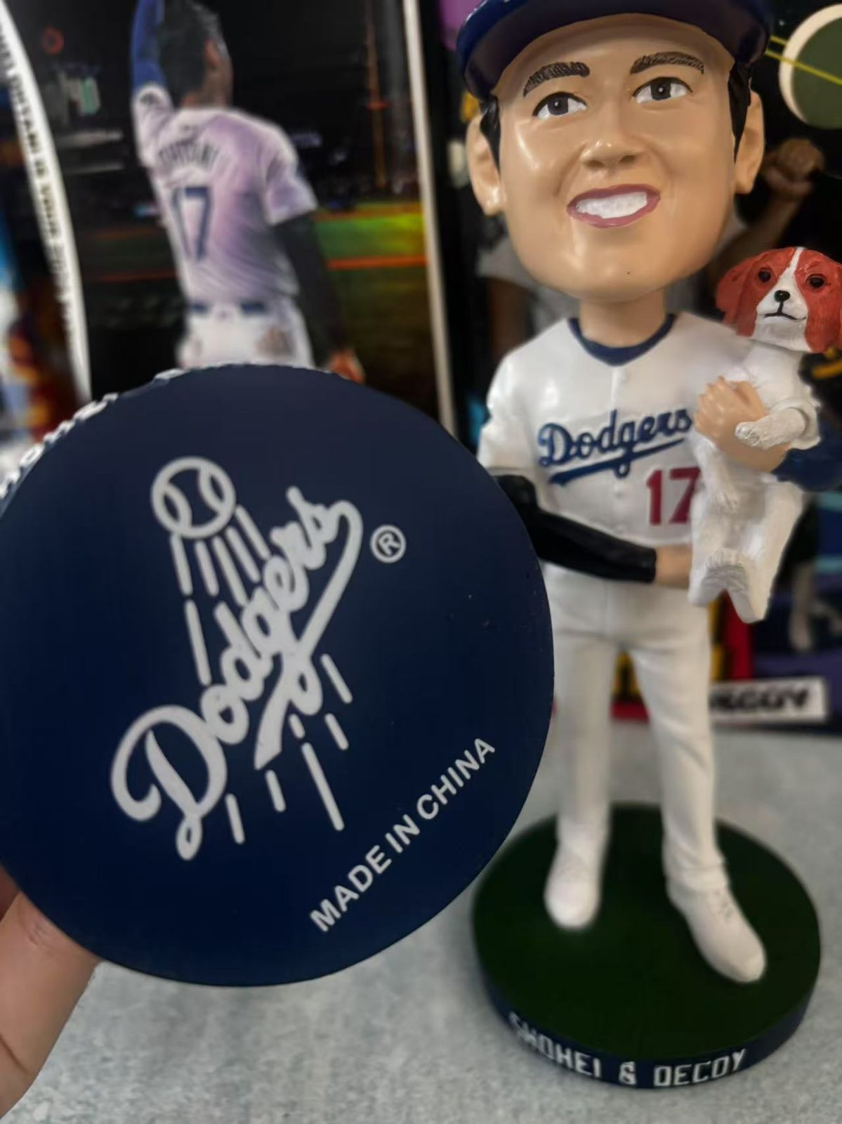 大谷翔平＆デコピン ボブルヘッド 大人気だった“デコピン”ボブルヘッド 今回の大谷翔平はMVPの盾を