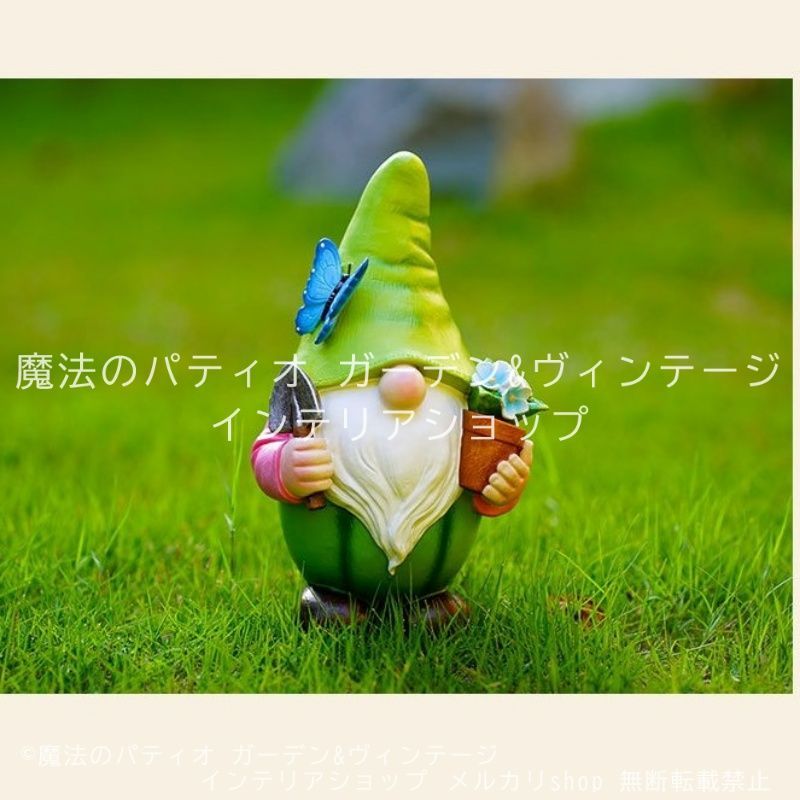 ガーデンライト ノーム ドワーフ ソーラー 樹脂 オーナメント 置物