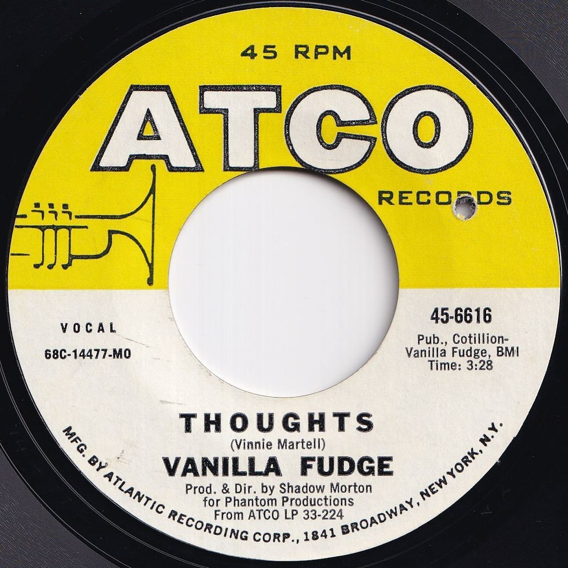 Vanilla Fudge Take Me For A Little While / Thoughts ATCO US