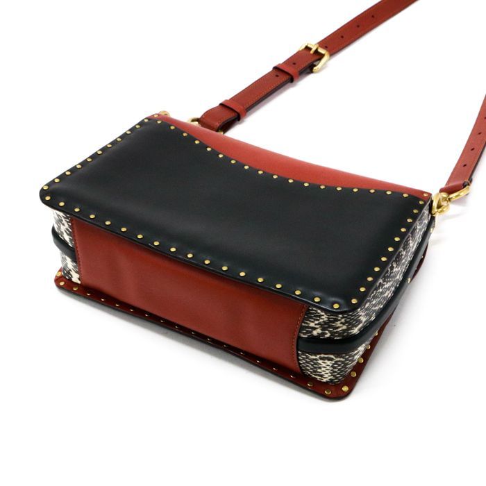 コーチ COACH ショルダーバッグ パイソン レザー PVC