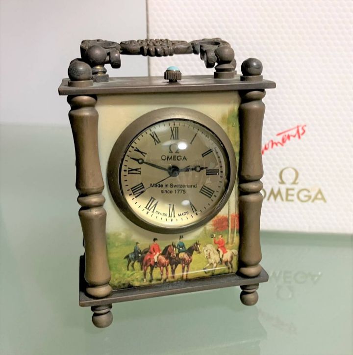 ☆稼動品☆OMEGA オメガ☆1775年☆西洋画☆置時計☆手巻き☆ドーム