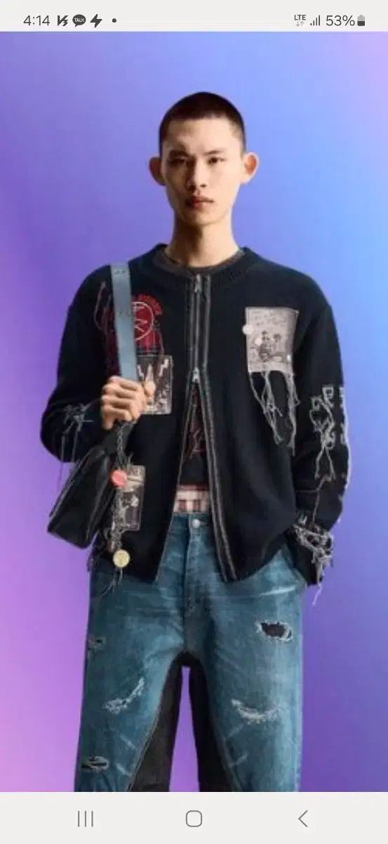 ZARA andersson bell カーディガン Zara x Andersson Bell】 Jacquard Patch Cardigan Black (ZARA