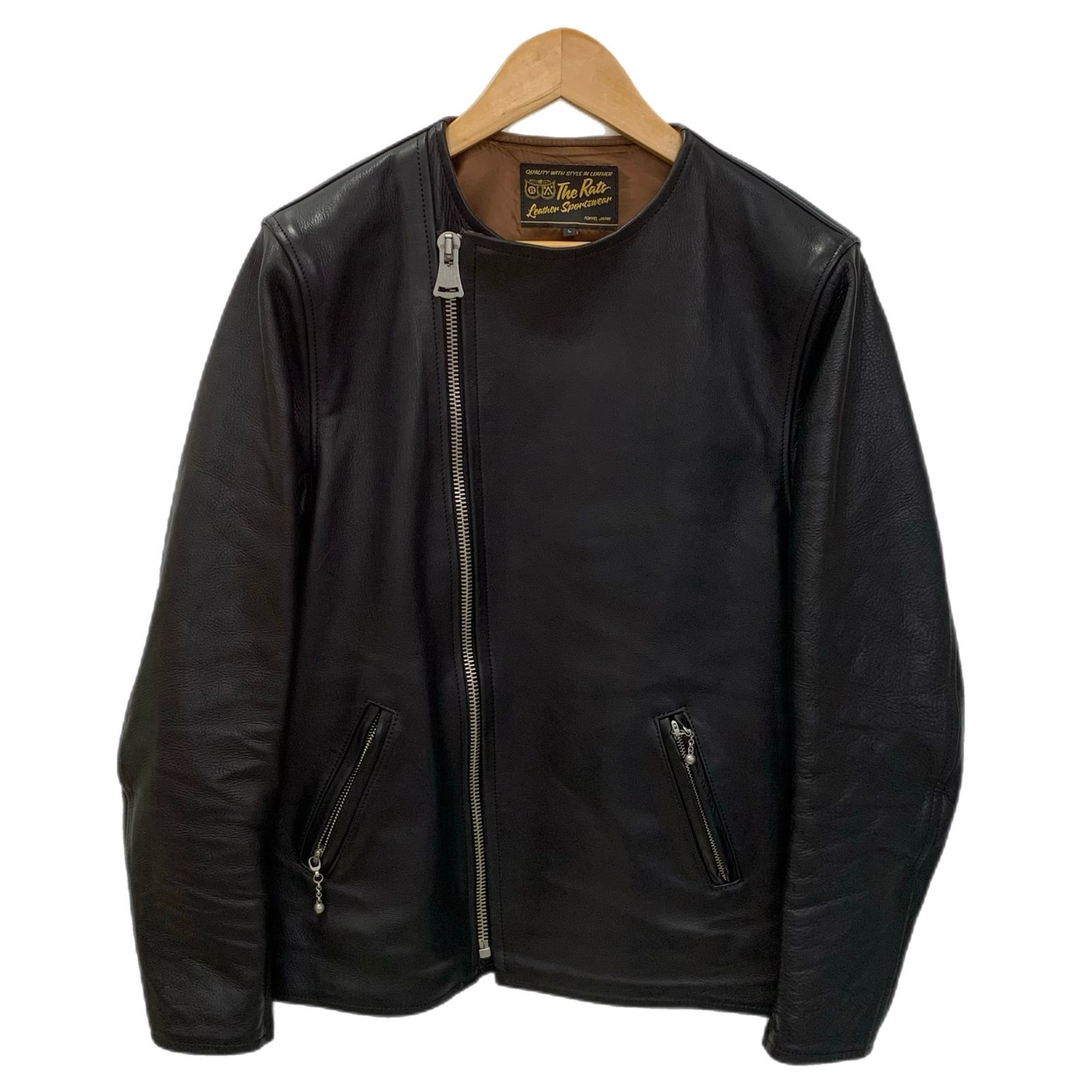 ラッツ RATS LEATHER INNER JACKET 牛革 ジャケット ブラック Lサイズ 201MT-4140 - メルカリ