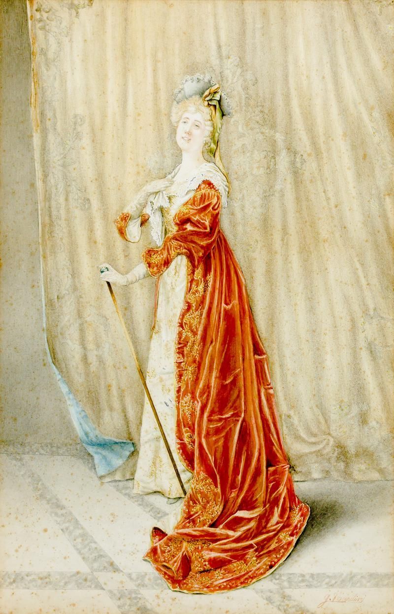 【ヴィンテージ絵画】ヨーロッパ絵画 貴婦人 fu-collection】 ヨーロッパ名画 貴族・貴婦人 0261S 送料無料