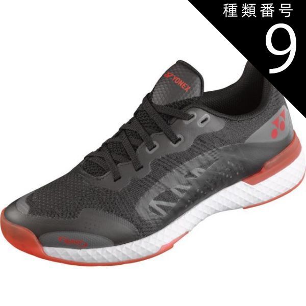 種類9：ﾌﾞﾗｯｸ/ﾚｯﾄﾞ/26.0(4550086956358) Yonex(ヨネックス) SHT507 パワークッション507 パワークッション シューズ 靴 カーペット カーペットコート 初級者 中級者 上級者 ローカット 3E