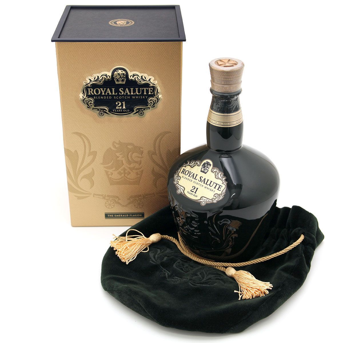 ロイヤルサルート21年 青陶器 巾着付き スコッチ 古酒 al Royal Salute
