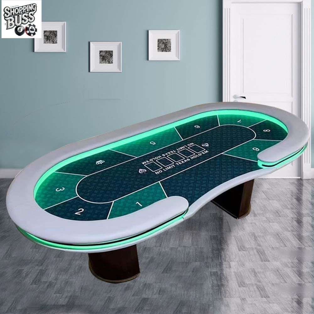 17 000円クーポン ポーカーテーブル 折りたたみテーブル 折りたたみ脚 チップ 競技用テーブル LEDライト ポーカー テーブル