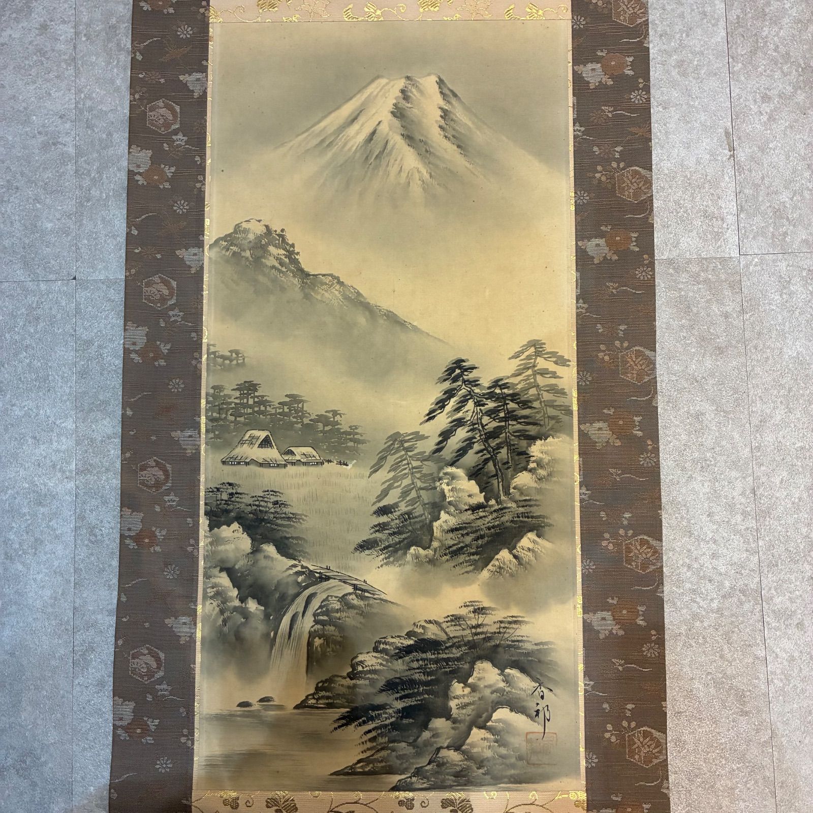 落款あり 墨絵掛軸