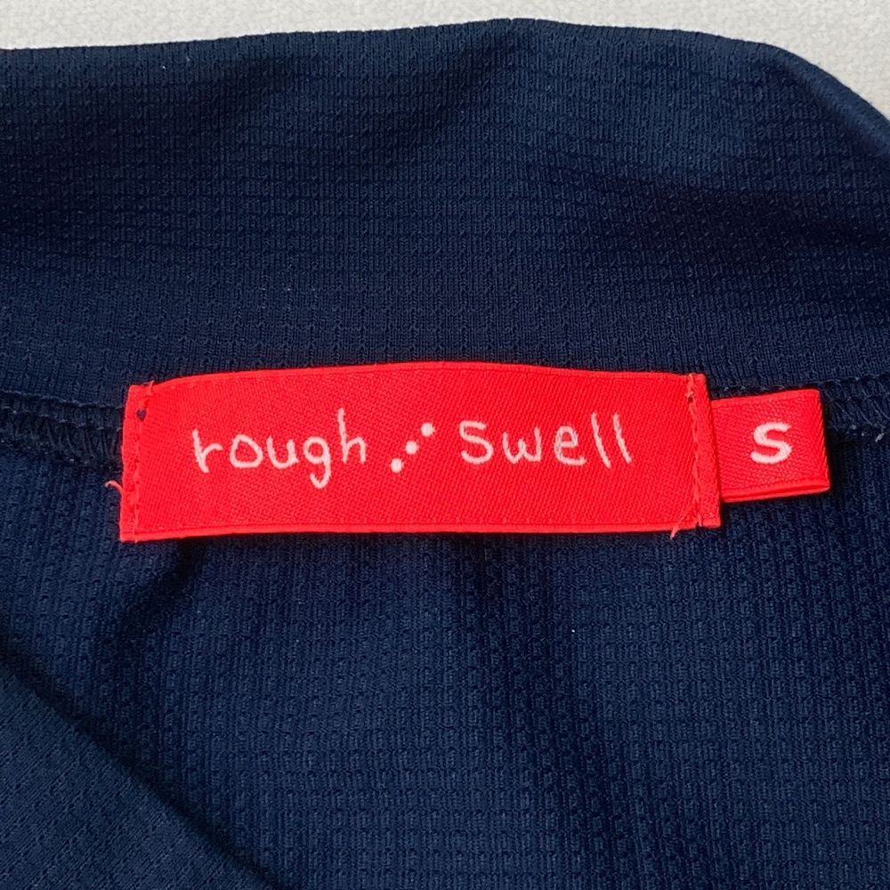 サイズ：S ROUGH&SWELL ラフアンドスウェル RSL-21221 ハイネック 長袖Tシャツ ニコちゃん  ネイビー系 [240101393514] ゴルフウェア レディース ストスト サイズ：S ROUGH&SWELL ラフアンドスウェル RSL-21221