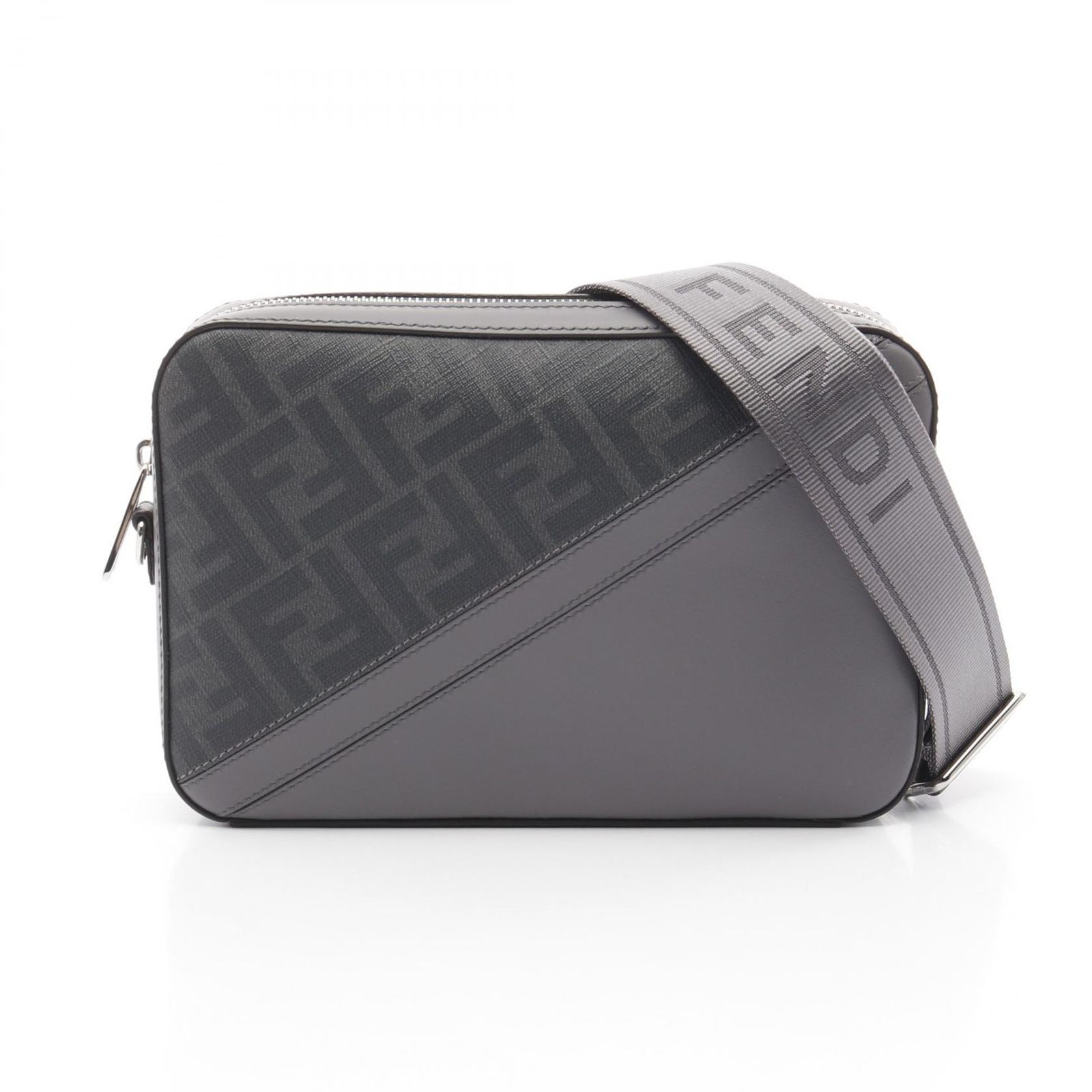 フェンディ FENDI ショルダーバッグ ダイアゴナル カメラケース ズッカ 7M0286AJF8F0FDY ブラウン PVCコーティングキャンバス レザー ショルダーバッグ メンズ