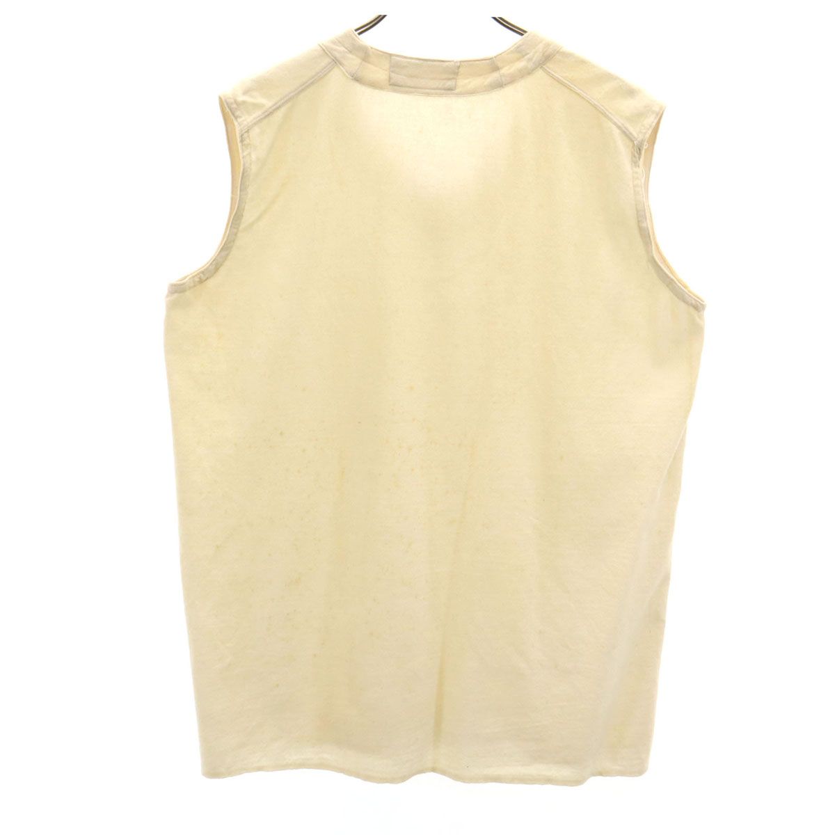 FRENCH ARMY フランス軍 40s 50s ヴィンテージ ノースリーブ Vネック ベスト 46 ベージュ メンズ FRENCH ARMY フランス軍 40s 50s ヴィンテージ ノースリーブ Vネック