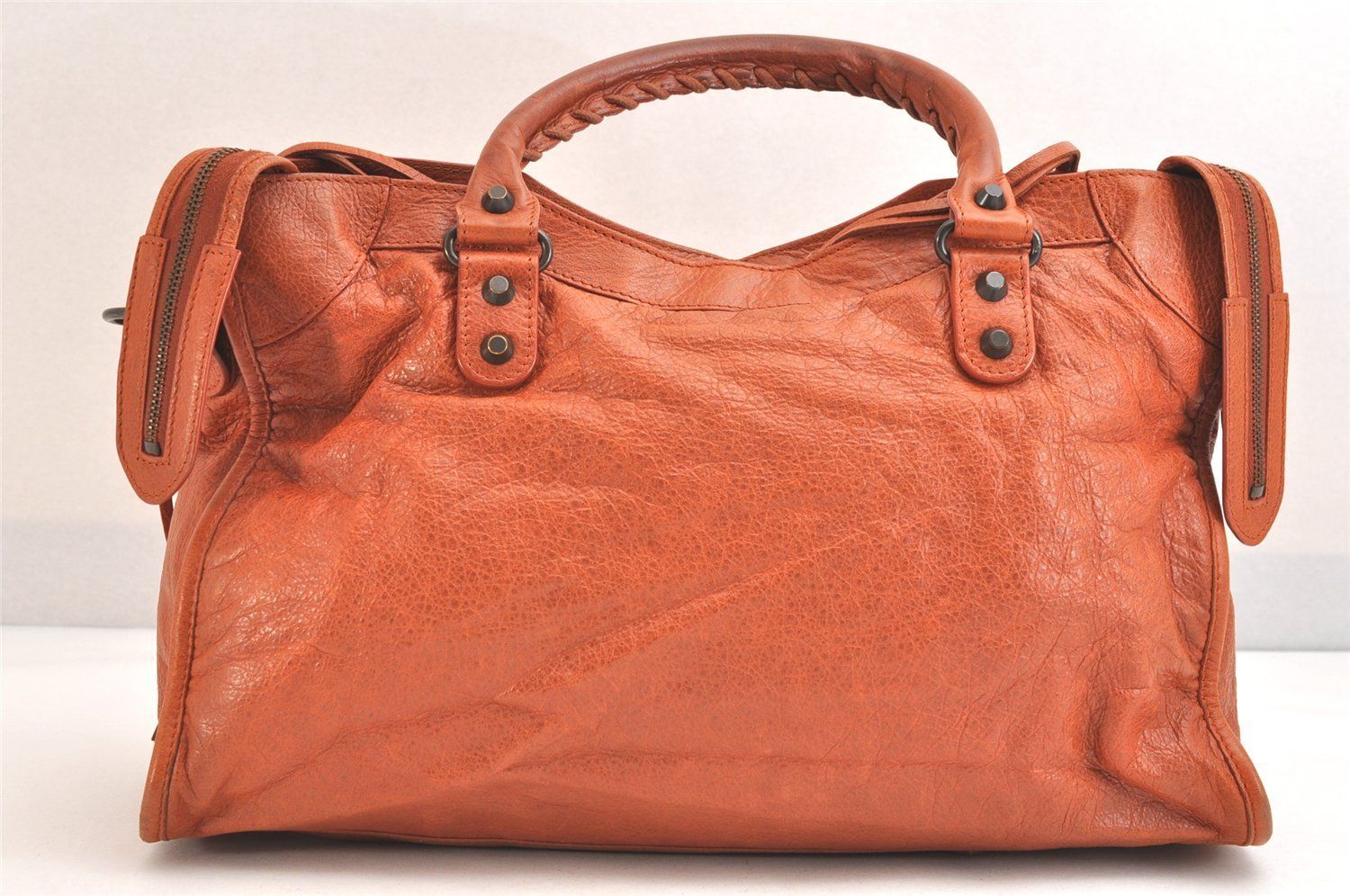 BALENCIAGA バレンシアガ クラシック ザ シティ 2Way ハンドバッグ レザー 115748 ブラウン 2455N DECORATOM_COM_BR