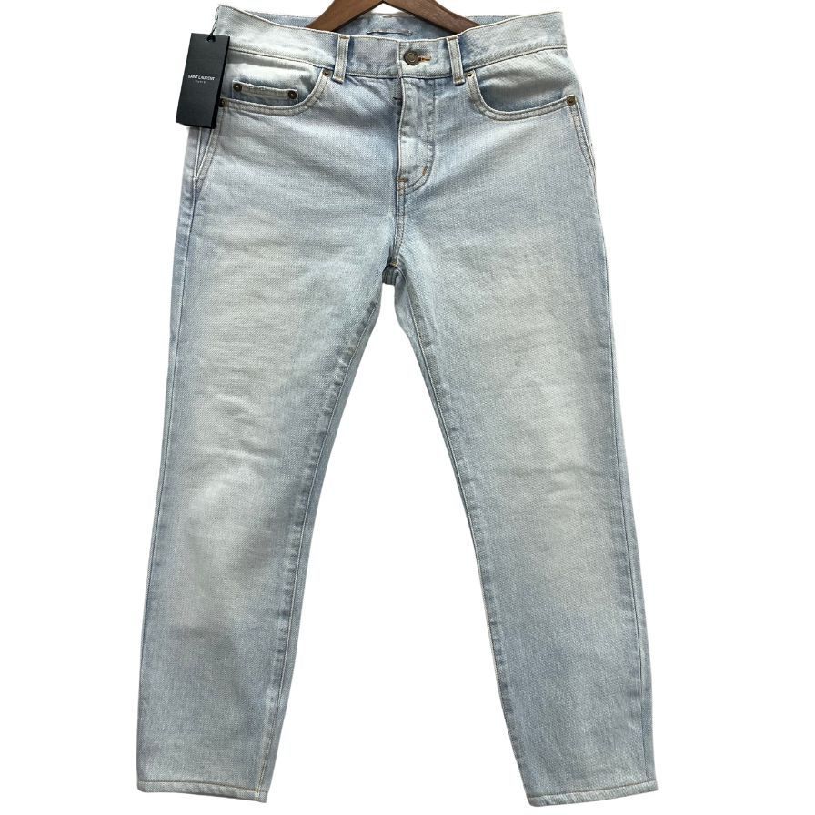 サンローランパリ 494361 YA852 ライトウォッシュストレートデニムパンツ メンズ 33インチ サンローラン パリ 16SS 494361 YA852【AFB37】 - メルカリ