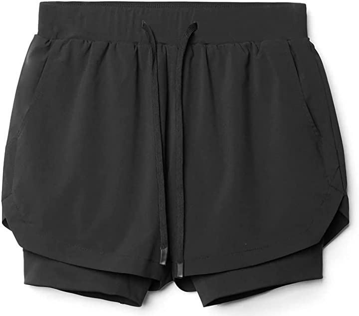 aspersio アスペルシオ タイトフィット ショートパンツ ポケット付き 短め フィットネスパンツ メンズ アウトドア スポーツファッション ブラック( フルブラック，  L)