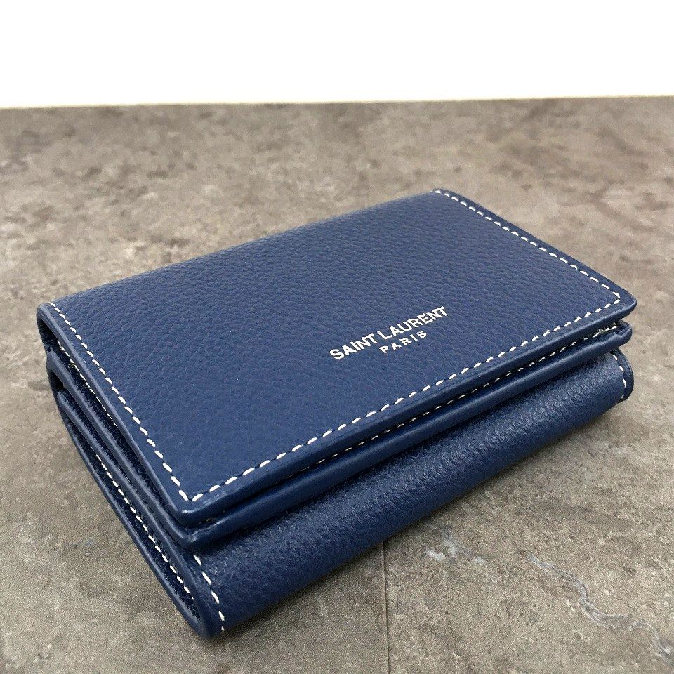 送料込み！ 未使用品 SAINT LAURENT コンパウトウォレット 526 送料込み！ 未使用品 SAINT LAURENT コンパウトウォレット ブルー 526
