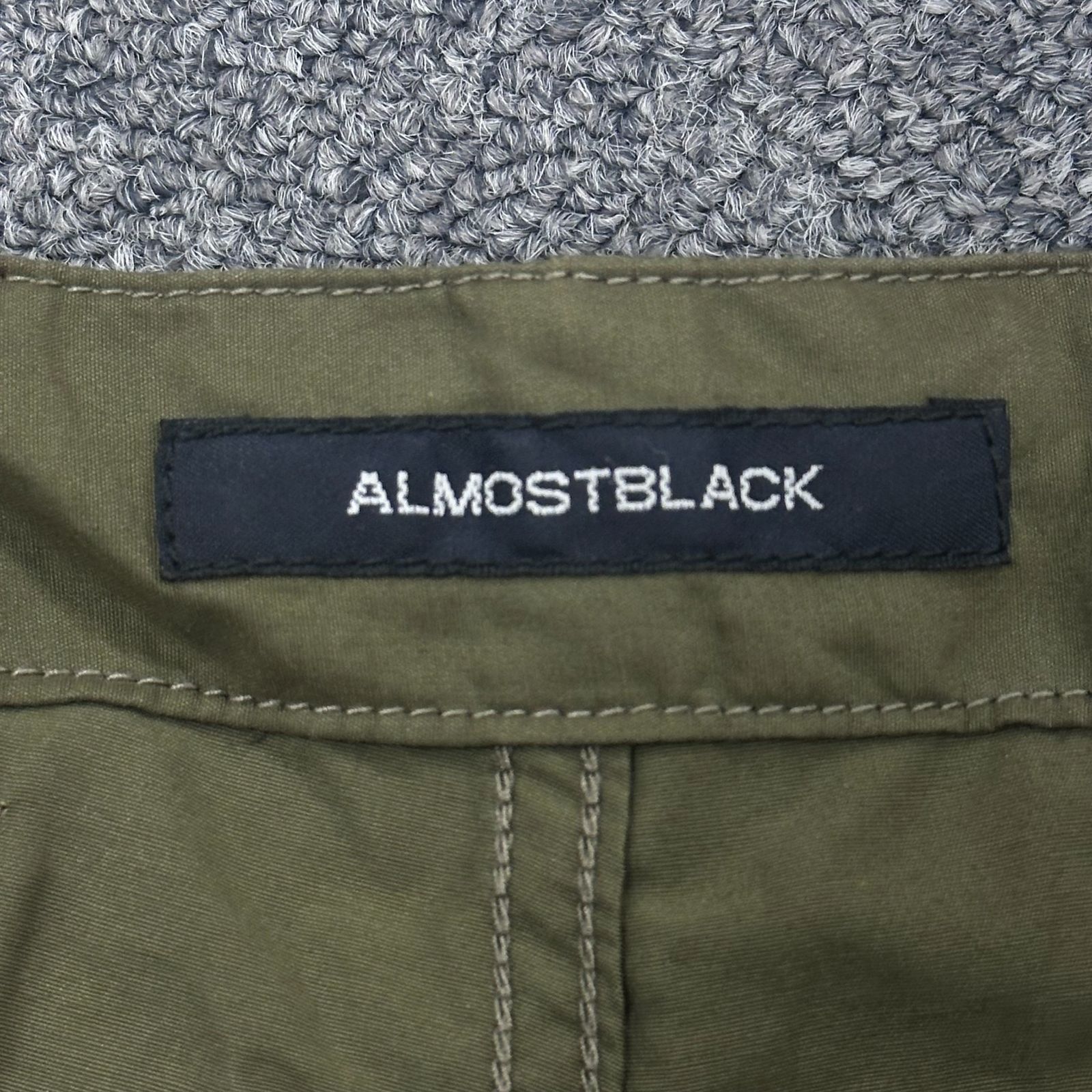 参考上代57200円 未使用品 ALMOSTBLACK C/NY SETUP CODE PANTS 裾 