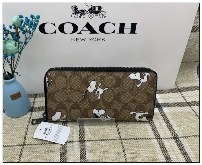 コーチ COACH 財布 長財布 スヌーピー シグネチャー プレゼント 贈り物 