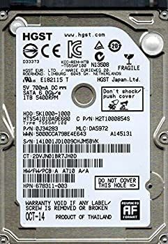 【中古】Hitachi hts541010?a9e680?P/N : 0j34283?MLC : da5972?1tb HGST