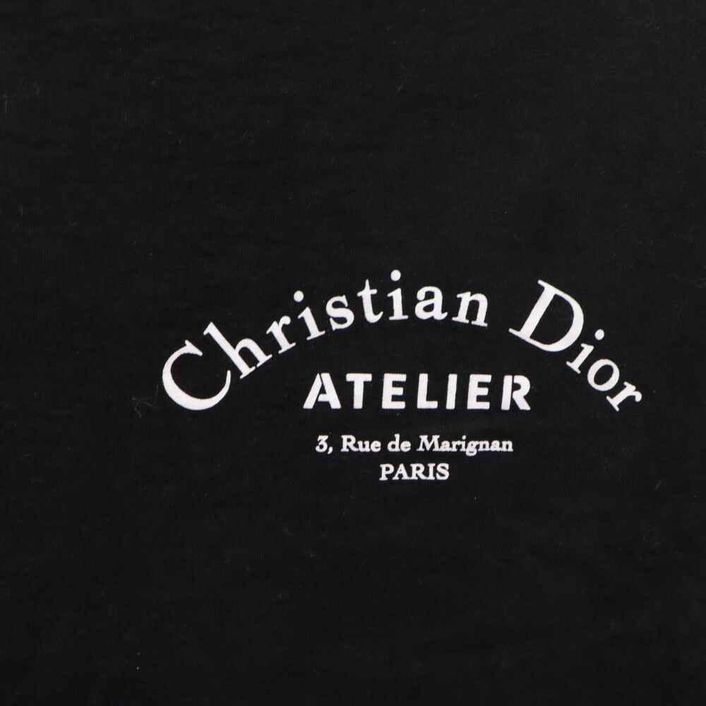 DIOR (ディオール) アトリエロゴプリントクルーネック半袖Tシャツ  