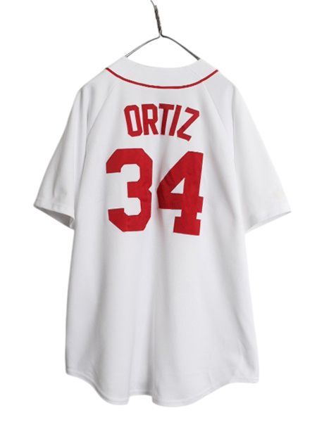 MLB レッドソックス マニー・ラミレス ユニフォーム ベースボールシャツ NIKE レッドソックス マニー ラミレス 24 XL 古着 ゲームシャツ
