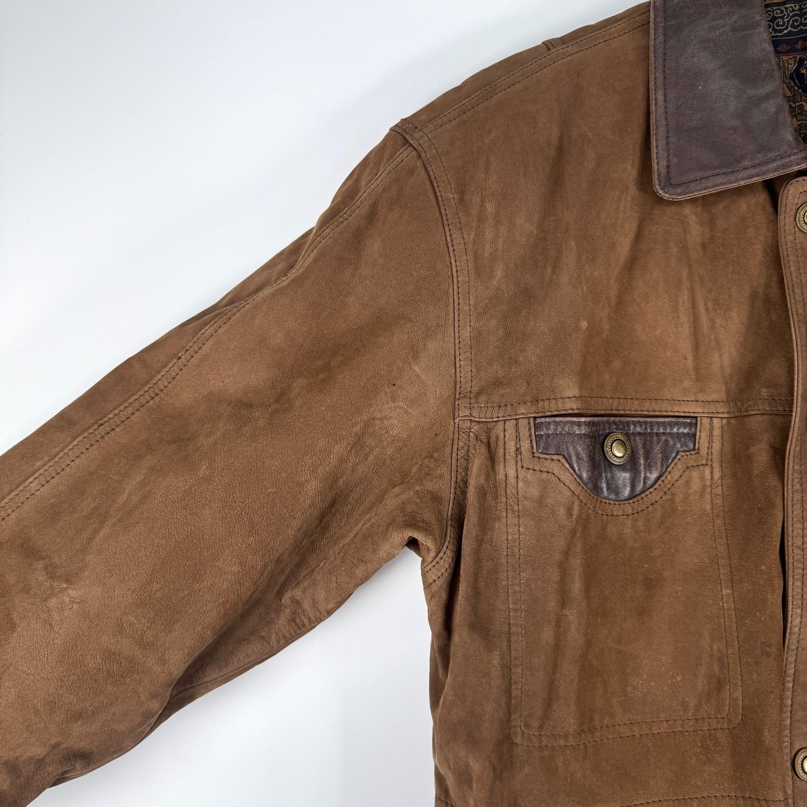 00s ヴィンテージ 牛革 本革 レザージャケット L ブラウン メンズ 古着