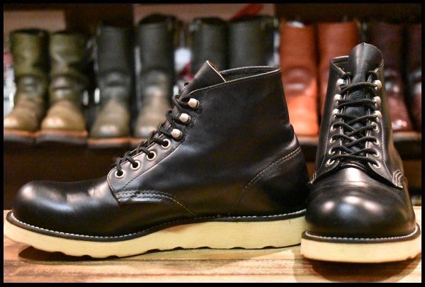 刺繍羽タグ REDWING アイリッシュセッター プレーントゥ 7.5D 黒