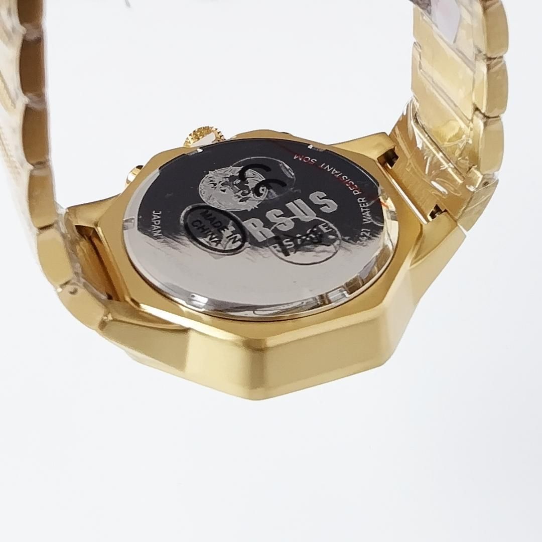 ゴールド/ブラック新品ヴェルサス・ヴェルサーチ メンズ腕時計