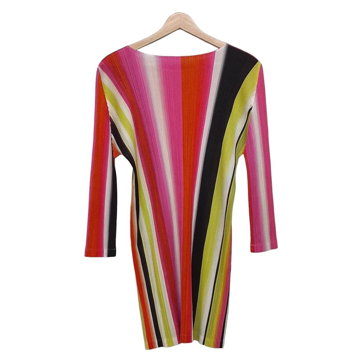 プリーツプリーズ PLEATS PLEASE サイズ3 L - 黒×ピンク×マルチ  