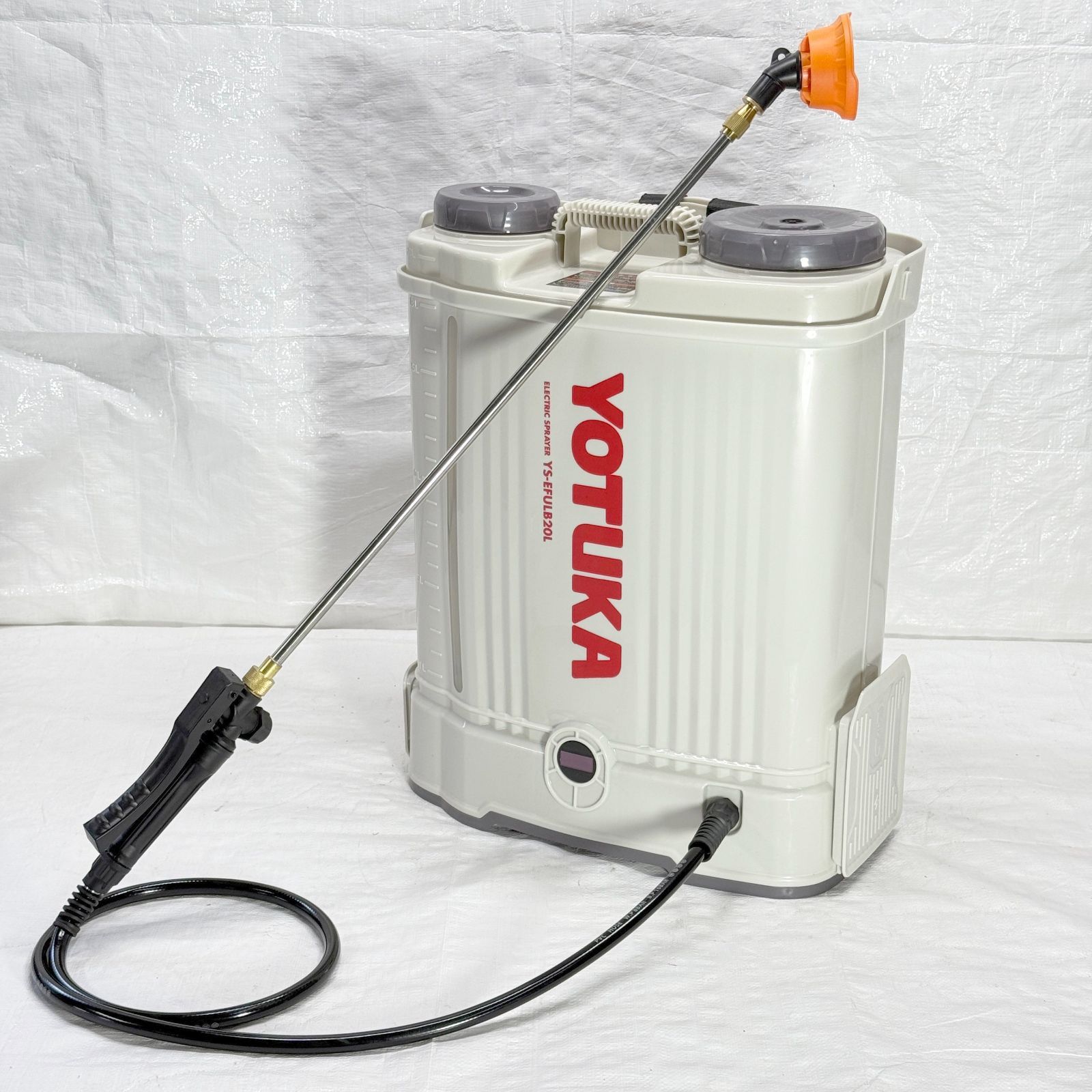 ♥ 展示品 電動噴霧器 背負い式 20L バッテリー式 ノズル6種付 かき混ぜ機能付き ホワイト YS-EFULB20L 1043
