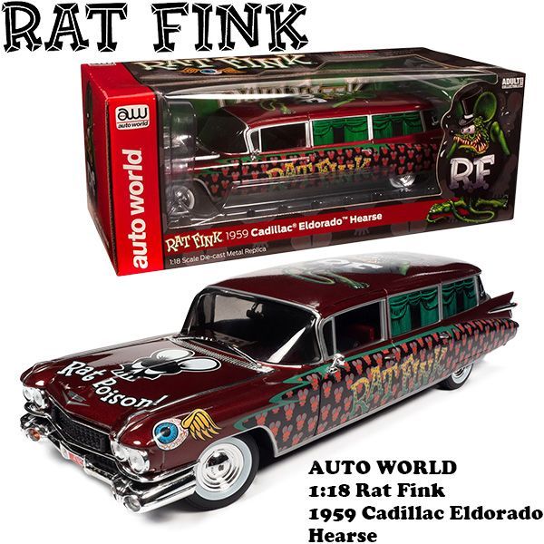 AUTO WORLD 1:18 RAT FINK 1959 CADILLAC ELDORADO HEARESE 【ラット