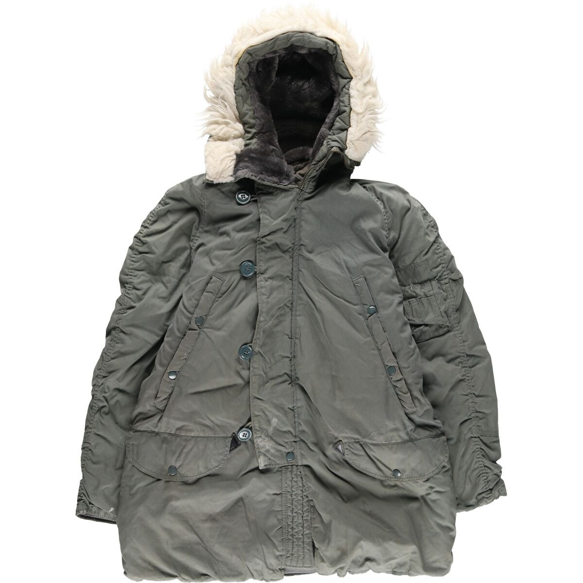 古着 80年代 米軍実品 N-3B ミリタリー フライトジャケット USA製 MEDIUM メンズM相当 ヴィンテージ/evb008454