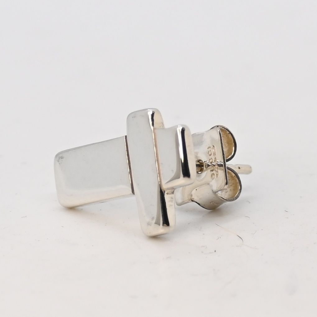 研磨済 GUCCI クロス ピアス 片耳 Ag925 グッチ
