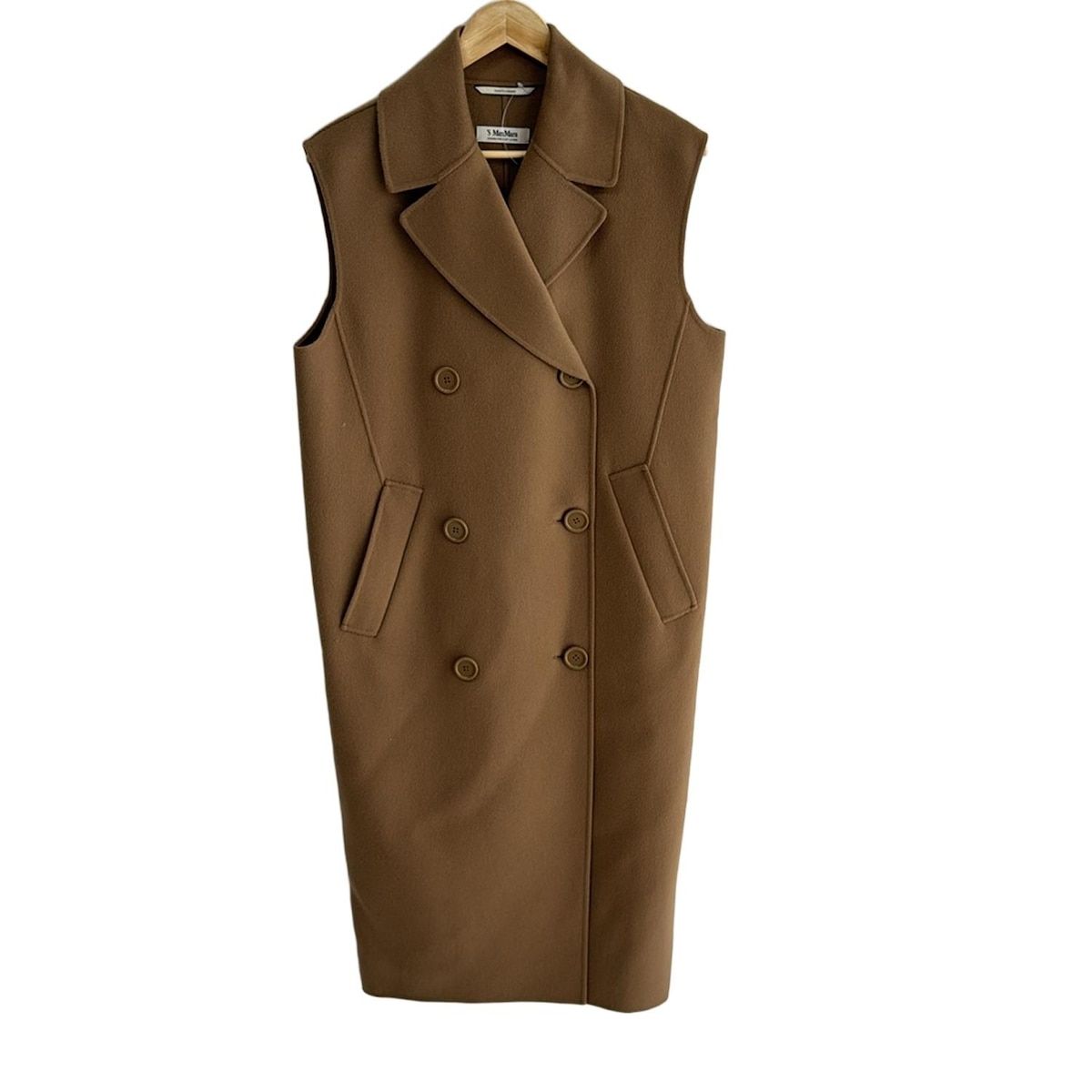 S Max Mara マックスマーラ コート サイズJP40 レディース - 23927603336 ライトブラウン ジレ|冬|ダブルフェイス