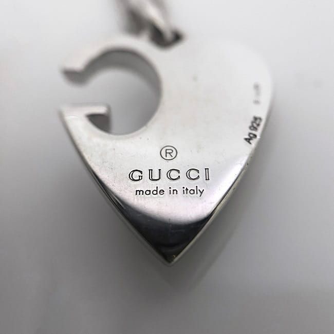 国内即発 GUCCI Gハート チャーム シルバー ネックレス 233963 GUCCI グッチ ネックレス レディース ハートG ペンダント