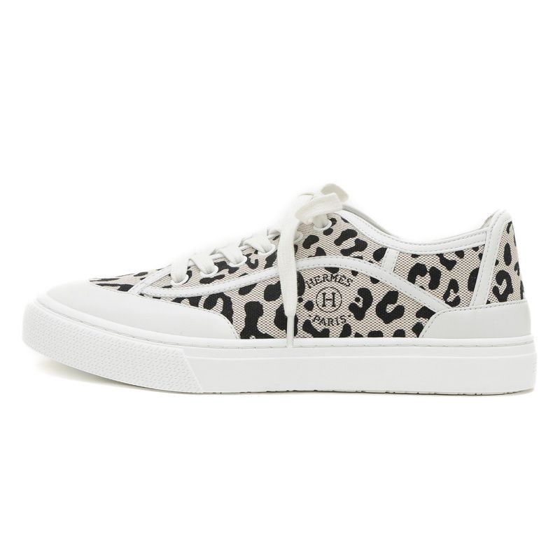 現行品　HERMES エルメス　スニーカー　ゲット　レオパード　37 Yahoo!オークション - HERMES エルメス スニーカー ゲット