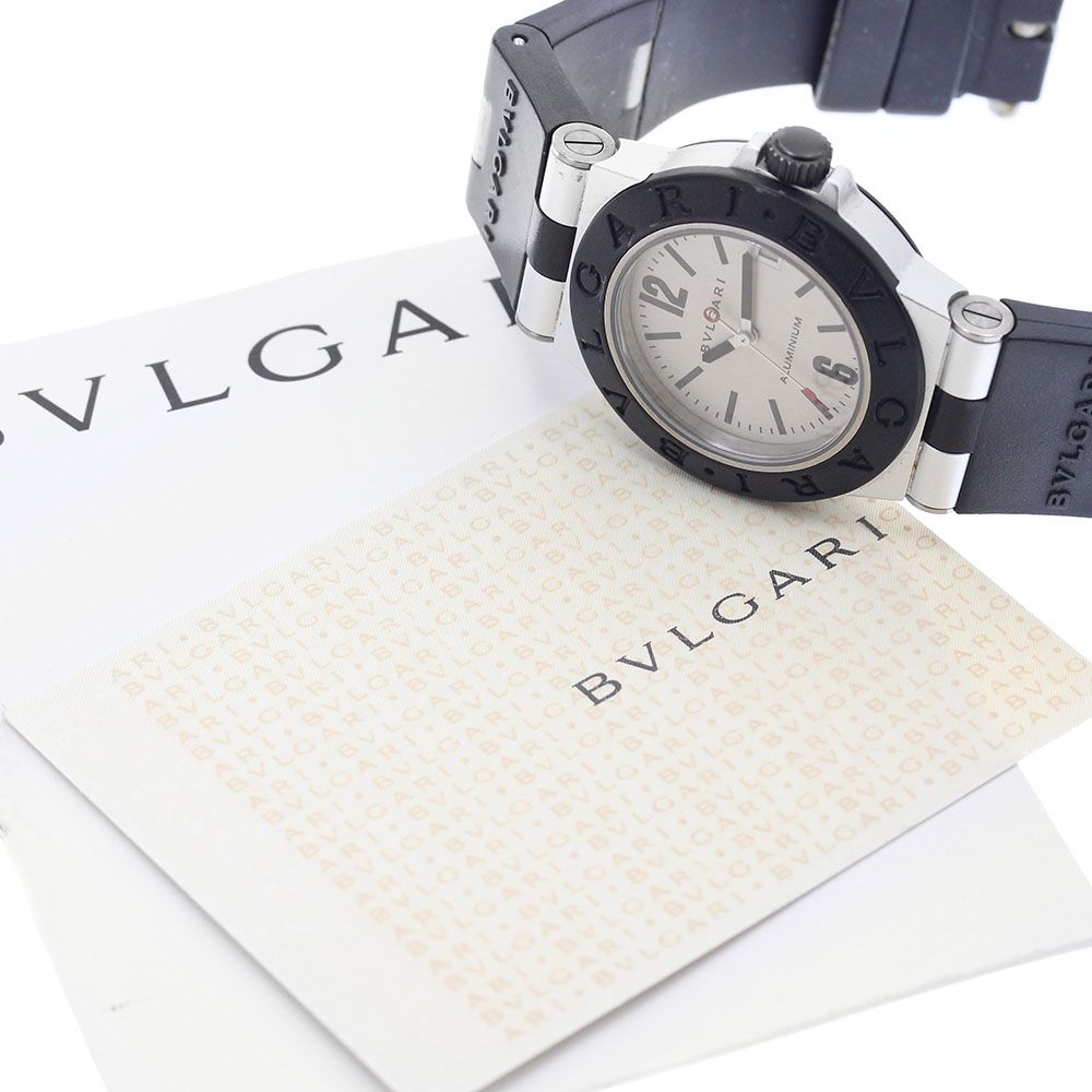ブルガリ BVLGARI AL32TA アルミニウム デイト クォーツ ボーイズ美品