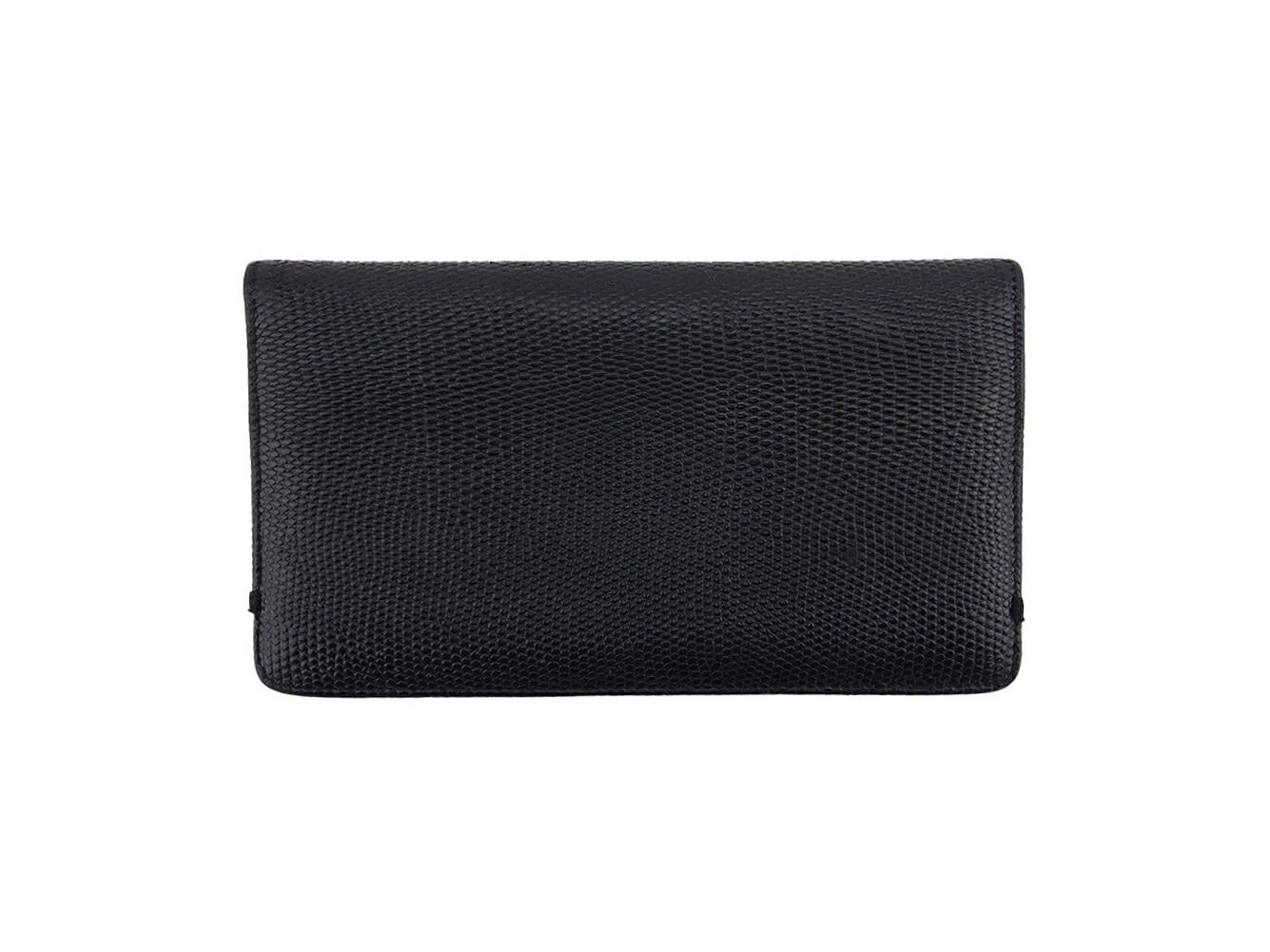 サルヴァトーレフェラガモ Salvatore Ferragamo 手帳カバー リザード調 ブラック レディース