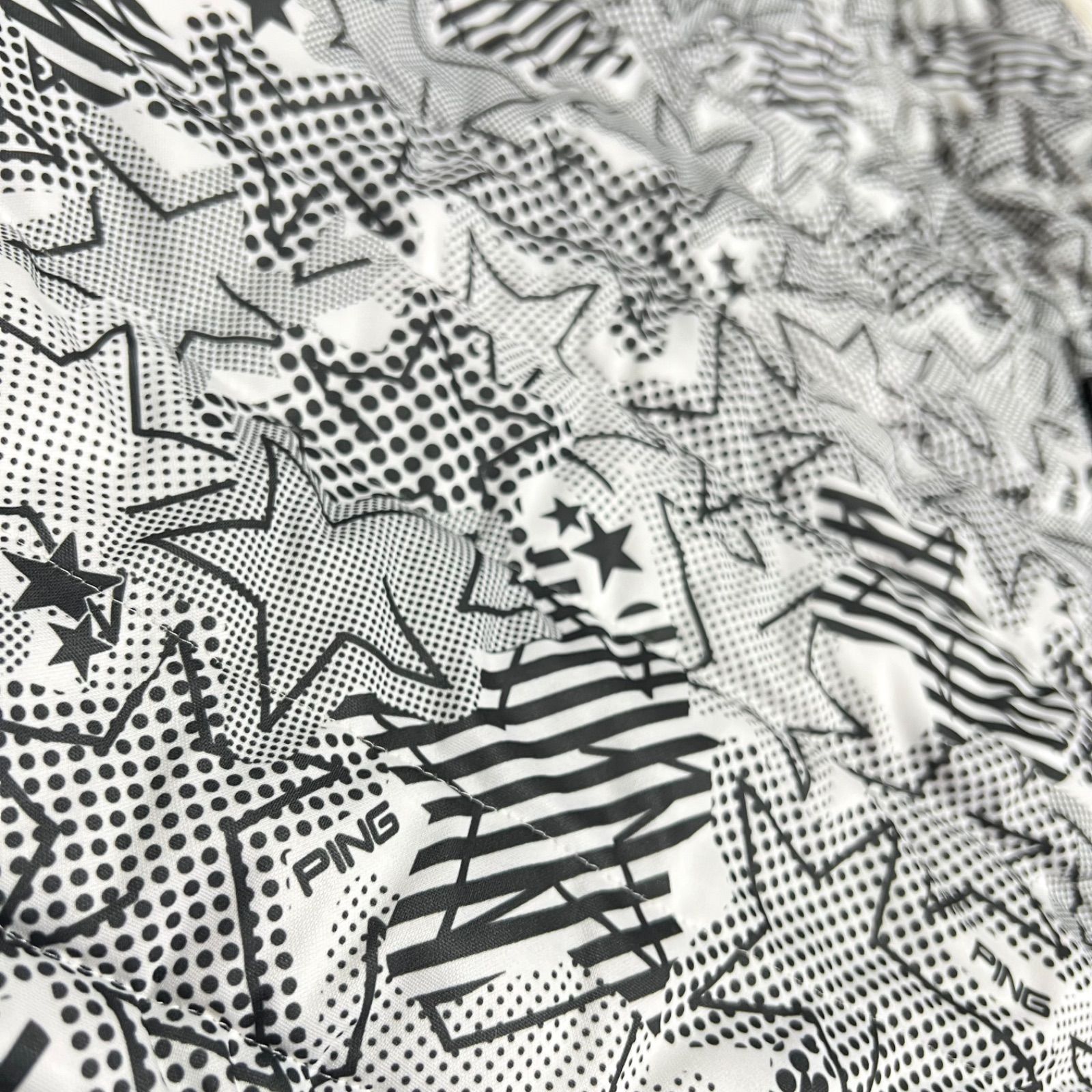 極美品 PING 中綿ブルゾン L パンツ M セットアップ 総柄 白 星 ロゴ