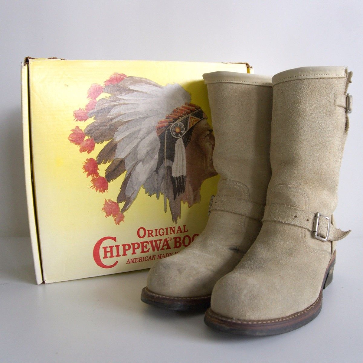 雰囲気抜群 Chippewa 91071|スウェード エンジニア ブーツ US8D チペワ 25100666