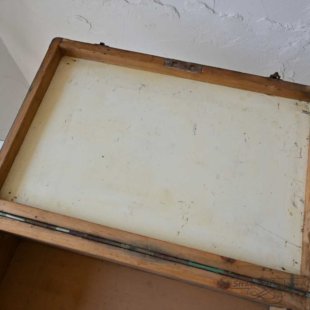 L3612-33 英国アンティーク トランク レザー 収納 かばん イギリス軍