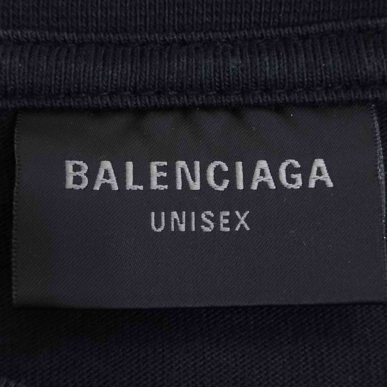 バレンシアガ BALENCIAGA UNISEX ヴィンテージ加工 スリーブロゴ バレンシアガ BALENCIAGA UNISEX ヴィンテージ加工 スリーブロゴ